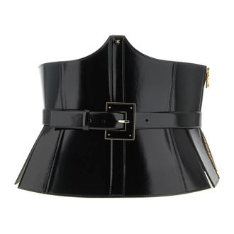 Elisabetta Franchi Dames, Accessoires, Zwart, Maat: M Leer