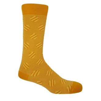 Peper Harow Polka Stripe Mens Socks - Butterscotch