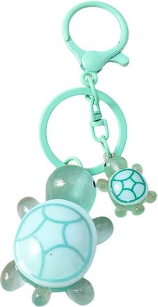 Generic Turtles Shaped Keychain Tortoise Charm for Keys and Bags Lightweight Animal Shape Keyring Pendant Purse Decoration, Blue, 3.1x11.5cm