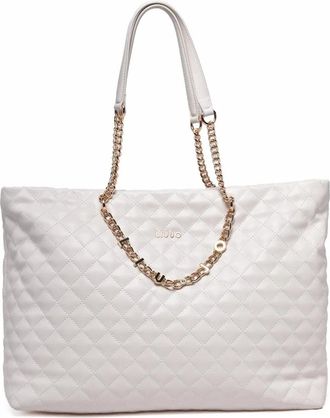 Liu Jo White Humita Quilted Chain Detail Polyester Tote Bag
