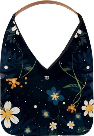 Generic Floral Dots Pretty Reusable Lightweight Grocery Bags - Foldable Into Compact Pouch, Washable & Sturdy, Multipurpose for Shopping and Travel