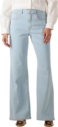 Another Label Wijde Denim Jeans - Dames - Bootcut Jeans - Blauw - S - Denim - Jeans