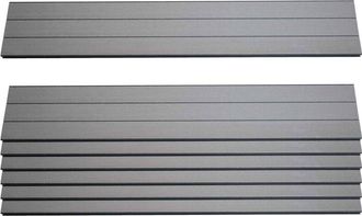 Hhg Hhg - Lote De 7 Lamas Para Cortina Wpc Sarthe, Tablas Cortavientos, Aprox. 1 M&sup2;, Certificado Mvg, 90 Cm, Gris