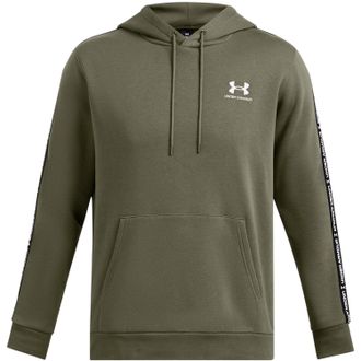 Under Armour Heren Icon-hoodie met mouwbanden van katoenmix (Marine OD groen)