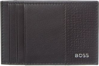 HUGO BOSS New Crosstown Leather & Mesh Card Case