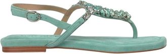 Alma En Pena Alma EN Pena, Schoenen, Dames, Groen, 41 EU, Platte teensandaal met strass