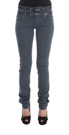 John Galliano John Galliano Slim Fit High Waist Jeans van katoenmix voor dames