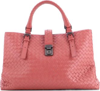 Bottega Veneta Roma Bag Intrecciato Nappa Medium tote bag - Pink
