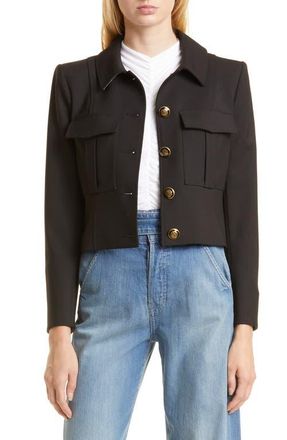 Veronica Beard Fulham Crop Jacket in Black at Nordstrom, Size 2