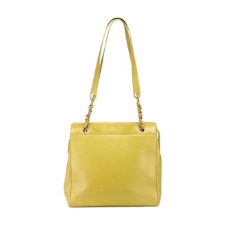 Chanel Pre-owned Triple CC Caviar Schoudertas - Dames - Pre-owned - Groen - Maat: ONE Size Leer