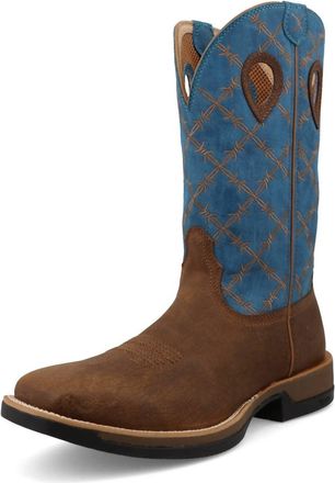 Twisted X Boots Mens Cellstretch Western Boot In Brown/blue