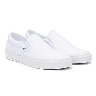 Vans Classic Slip on True White Canvas Trainers