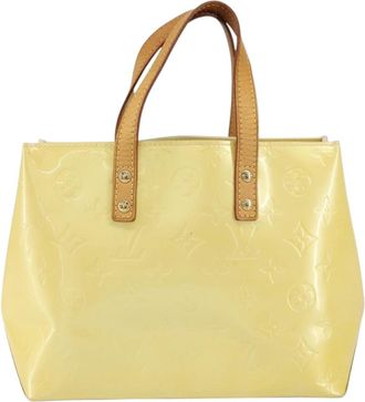 Louis Vuitton Reade Handbag Monogram Vernis Yellow Patent_Leather Handbag (Pre-Owned)