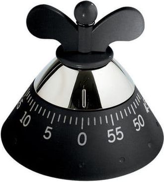 Alessi Timer - Black - ABS - Designer Michael Graves