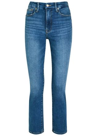 Good American Slim Straight-leg Cropped Jeans - Indigo - 14 (W32 / UK14-16 / L)