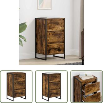 vidaXL Credenza industriale - Credenza Quercia Fumosa 42 x 36 x 75.5 cm Legno multistrato
