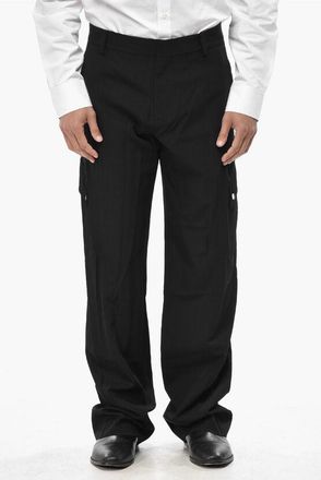 Off-white Cargo WOOLGAB Trousers With Hidden Button Closure size 46