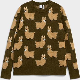 Twik Womens Plush mosaic sweater