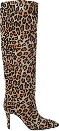 Via Roma 15 Leopard Animalier Print Mode Sneakers - Dames - Laarzen met Hak - Bruin - 38 EU - Schoenen
