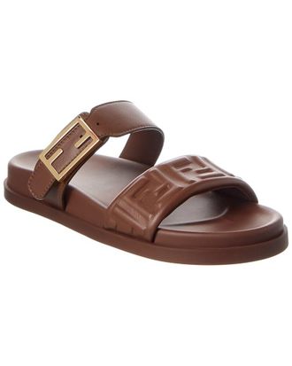 Fendi Fendi Feel Ff Leather Sandal