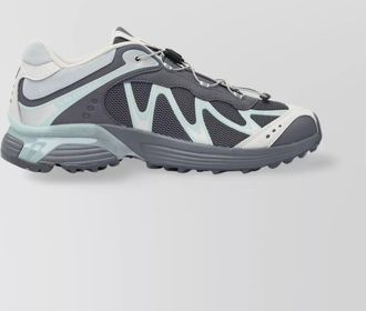 Salomon synthetic leather mesh low-top sneakers