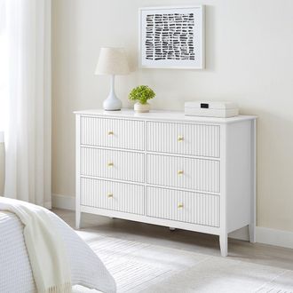 Melody Maison Large 6 Drawer Chest Of Drawers - Hales White Range