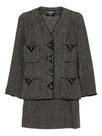 Chanel 1990-2000s tweed mantelpak - Grijs
