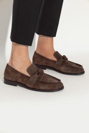 Bottega Veneta Astaire Suede Loafers, Womens, Brown