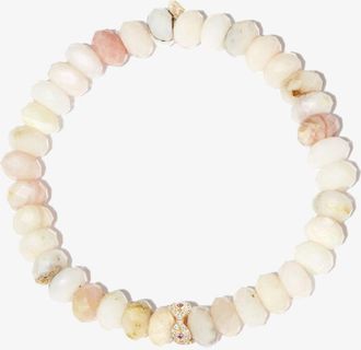 Sydney Evan 14K Yellow Gold Evil Eye Opal Diamond Beaded Bracelet - Womens - 14kt Yellow Gold/Opal/Diamond