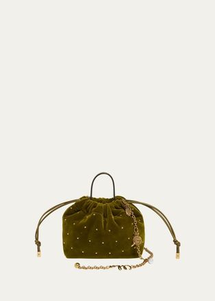 Chlo&eacute; Icons Mini Studded Cotton Shoulder Bag