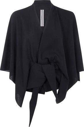Rick Owens Top con mantella - Nero