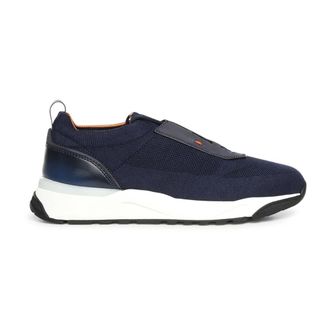Santoni Sneakers, male, Blue, Size: 10 US Flin Sneakers