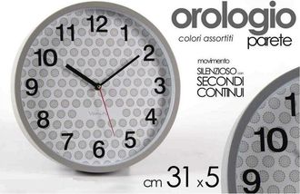 Trade Shop Trade Shop - Orologio Parete Tondo 31x5cm Plastica Silenzioso Vanity Classico Moderno 681295