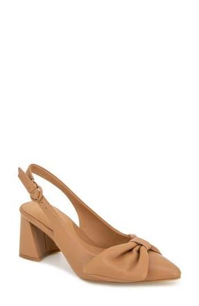 Gentle Souls Diana Slingback Pointed Toe Pump in Camel Leather at Nordstrom Rack, Size 6.5