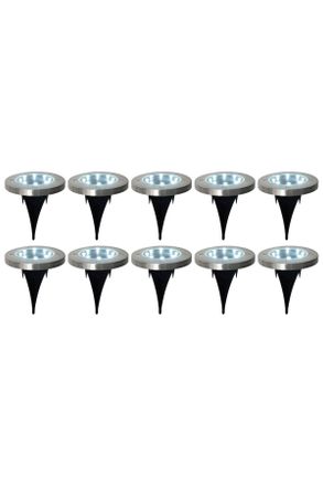 ambia GARDEN Solarleuchte, Edelstahlfarben, Metall, rund, 13 cm, RoHS, mit Schalter, Dekoration, Gartendeko