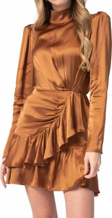 Iro Osium Ruffled Mini Dress In Camel