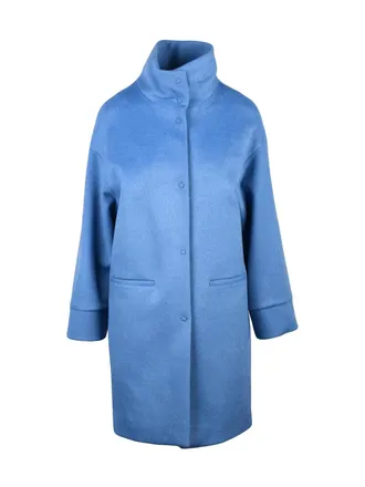 Olivier Horigamy Light Blue Virgin Wool-Blend Coat