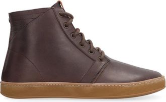 Volta Hoge leren sneakers - Heren - Sneakers - Bruin - 42 EU - Leer - Schoenen
