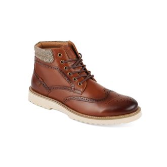 Deakins Mens Leather Lace-Up Boots - Tan - Size UK 7