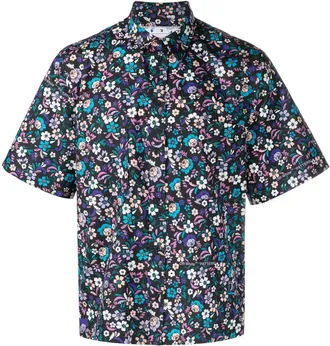 Off-white Flowers Summer cotton shirt - men - Cotton - S - Black