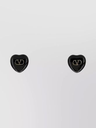 Valentino Garavani glossy heart-shaped royal earrings