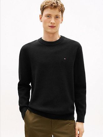 Tommy Hilfiger Flag Embroidery Crew Neck Relaxed Jumper