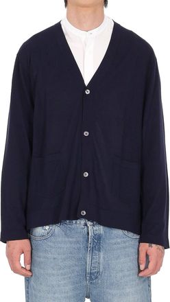 Officine G&eacute;n&eacute;rale Mike Lightweight Lyocell-Wool Cardigan