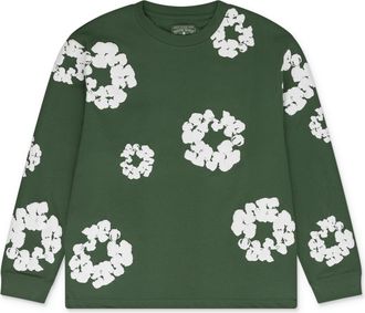 Denim Tears Green Cotton Wreath LS T-shirt