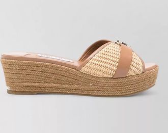 Jimmy Choo London rope wedge mules