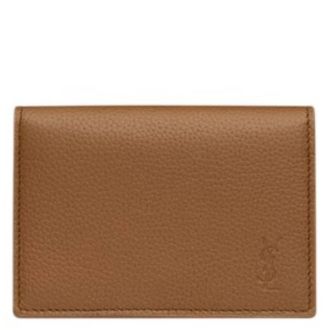 Saint Laurent Cassandre Shadow Leather Card Case