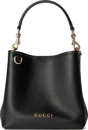 Gucci GG Emblem mini bucket-tas - Zwart