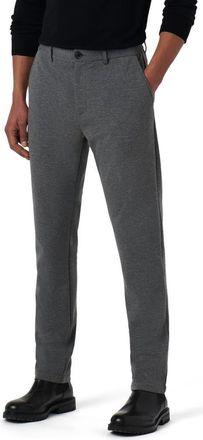 Bugatchi Slim Tailored Fit Flat Front Soft Touch Knit Dress Pants in Anthracite at Nordstrom, Size 36 X 32