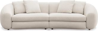 Castlery Fable Sofa Customized, (Performance Boucle) Cream, Spill Resistant, Ultra Deep Seats for Sofas by Castlery