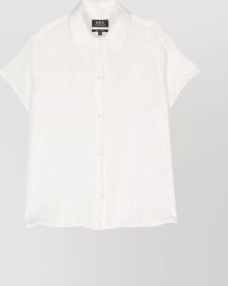 A.P.C. linen shirt collared neck short sleeves
